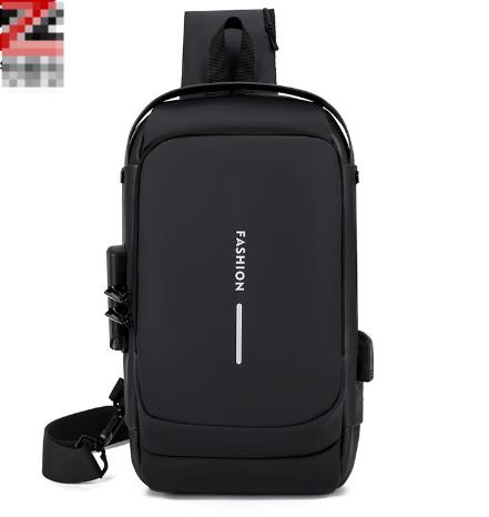 Bolsa de peito masculina transfronteiriça multifuncional com senha com bloqueio de senha bolsa de motocicleta à prova d'água e anti-roubo bolsa crossbody masculina bolsa de ombro de negócios